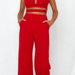 Hello Molly  Red Buckle Jumpsuit Photo 0