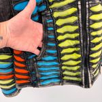 Karmic Chameleon Zipper Sweater Jacket Unisex Medium Black Rasta Fleece Lined Size undefined Photo 3