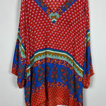 Tolani Tunic Top Womens 3X 100% Silk Floral Boho Hippie 3/4 Sleeve Colorful Plus Photo 0