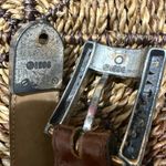 Brighton VTG Leather Croc Embossed Western Belt Brown Silver Buckle Amber 38” L Photo 6