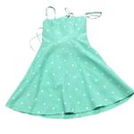 ZARA  Mint Green Polka Dot Mini Dress XS Spaghetti Straps Backless Pockets Photo 6