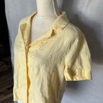 Quince  100% European Linen Short Sleeve Shirt Butter Yellow Lightweight Casual Photo 3