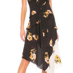 ALC Frank A.L.C. Natalia Tiered Floral Two-Tone Ruffled Silk Dress 763 Photo 0