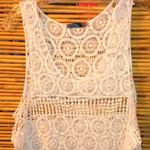 Beautiful L Boho White Crochet String Top Size L Photo 0