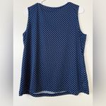 Choices Blue and White Geometric Sleeveless Top Size L Photo 3