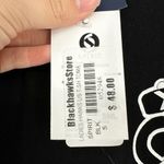 Spirit Jersey NEW Blackhawks Oversized Long Sleeve T-Shirt Black Women's S Photo 6