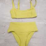l*space ๐L*๐ Eco Chic Repreve Bikini Set Jess Top + Desi Bottom Apple Green S NWT Photo 6