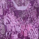 Faded Glory  Womens Floral Babydoll‎ Top Size 2X Embellished Purple Whimsigoth Photo 2
