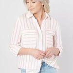 Buckle  Mine white Striped Woven button down Shirt Photo 0