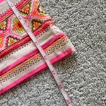 J.Crew Top Size Small Striped Embroidered Pink Career Workwear Preppy Photo 8