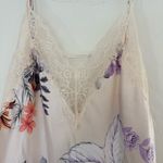 Linea Donatella  Floral Print Satin Chemise Nightgown Slip Dress Lace Lingerie S Photo 4