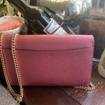 Coach Authentic metallic Crossgrain leather turnlock flap wristlet/Crosby Photo 7