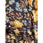Old Navy NWT Size XL  Black Yellow Orange Floral Chiffon Blouse Smocking Photo 4