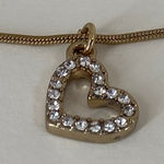 R. J. Graziano Rhinestone Heart Pendent‎ Necklace 16” Photo 0