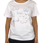 ASOS Love Your Boobies Breast White Graphic T-Shirt 2XL Photo 0
