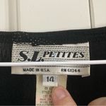 Vintage 90’s Dress Slinky Knit Size 14 Black Glittery Leaf Design Whimsigoth Photo 4