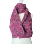 Hand made knitted mohair blend scarf Photo 2