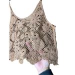Crochet Tan Cropped Top‎ Size undefined Photo 1