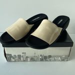 DKNY Cream and Black Platform Sandals Photo 4