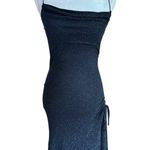 Windsor  Sparkling Mermaid Glitter Dress Ruched Side Slit Spaghetti Straps Sz S Photo 5