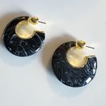Gorjana Black Paseo Marble Arc Hoop Earrings Photo 4