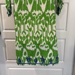 Gretchen Scott Embroidered 3/4 Sleeve Tunic V Neck Dress with pockets Small Green Photo 7