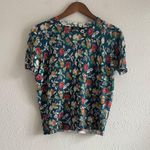 Ralph Lauren Lauren Ralph Floral Linen Short-Sleeve Sweater Size L NWOT Photo 3