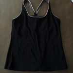 Lands' End tankini bikini top black and white swim Photo 0