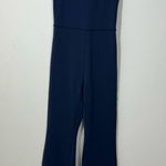 Aritzia Wilfred Free Leila Flare Jumpsuit Size Medium Navy blue Sporty Photo 4