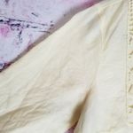 MALVIN HAMBURG GERMANY 100% LINEN CROCHET V NECK YELLOW SWIM BEACH COVER 10 Photo 4