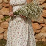 House Of CB  'Tatiana' Rose Print Midi Sundress floral‎ NWOT size Large Photo 0