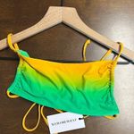 We Wore What NWT Leigh Top Gradient ZNB Bright Green Multi Small Photo 1