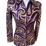 VINTAGE Y2K RARE EQUESTRIAN HOBBY HORSE WESTERN IRRIDESCEN JACKET X SMALL EUC #4 Gold Size XS Photo 0