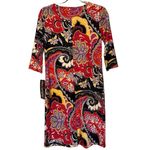Nina Leonard  Paisley Stretch Dress NWT Size Small L5915A Flowy Bright‎ Floral Photo 5