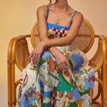 ALEMAIS Multi Nadia European‎ Flax Sundress with pockets US 2 Blue Photo 0