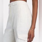 Torn By Ronny Kobo  Wide Leg Cargo Pant Linen Blend Bernee $350 large stone color Photo 3