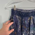 REWASH  Blue Paisley Print Wide Leg Pull On Pants Linen Blend Women’s Size Large Photo 2