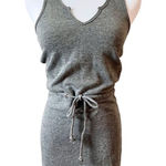 Guess Vneck Racerback Gray Knit Drop Waist Sleeveless Dress XS Coverup Beach Photo 0