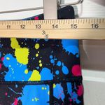 Constantly Varied Gear CVG Leggings Women's Large Paint Splatter Workout Cropped Black Photo 2