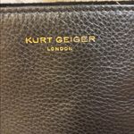 Kurt Geiger LONDON EMMA TOTE BLACK TEXTURED LEATHER HANDBAG GOLD TONED HARDWARE Photo 1