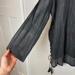 BNWT! Joyfolie Rey Top Black Mesh Tunic with Tassels Size XL Photo 3