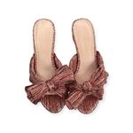 Loeffler Randall new  𒀭Emilia Pleated Bow Mule Heel 𒀭Metal Rose Plissé 𒀭 6.5M Photo 8