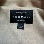 Haute Monde Motorcycle Suede Taupe Beige Jacket Sz S Lightweight Blazer Zip Pockets Photo 7