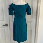 Trina Turk  Women's Poofy Sleeve Witty Dress, Teal Green, Size 4, NWT Photo 2