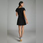 Maeve  Anthropologie Ruth Black Ribbed Short Sleeve Fit & Flare Sweater Dress M Photo 1