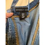 Sincerely Jules Women’s Denim Overalls Sincerely Wide Leg Style Retro Side Zipper Blue Size S Photo 8