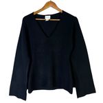 H&M  Black Ribbed Knit Long Sleeve Sweater Top Women's XS Photo 0