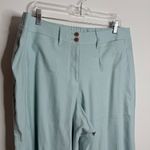NWT J. Jill Linen Stretch Wide Leg Crop Pants 289732 In Sea Glass X Photo 5