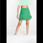 Miss Selfridge Asos  Slit Hem Mini Skirt In Bright Green. Size 8. Photo 7