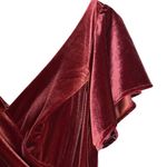 Revelry Gwen‎ Velvet Bridesmaid Maxi Dress Burgundy #610 Formal Womens Size 10 Purple Photo 8